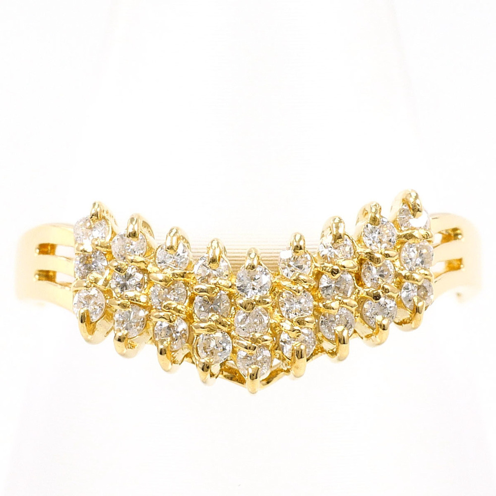 18K (18-karat) Yellow Gold Ring with 1 Diamond (carat mark not stamped), Cert...